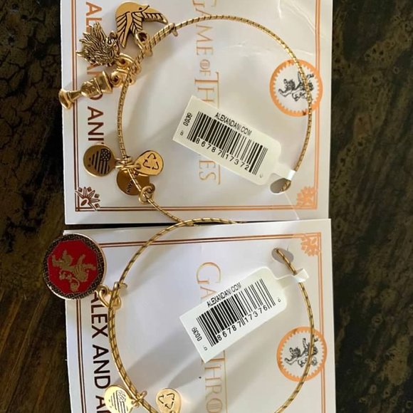 Alex & Ani Game of Thrones Gold Bracelets Set of 2- NWT - Picture 3 of 3